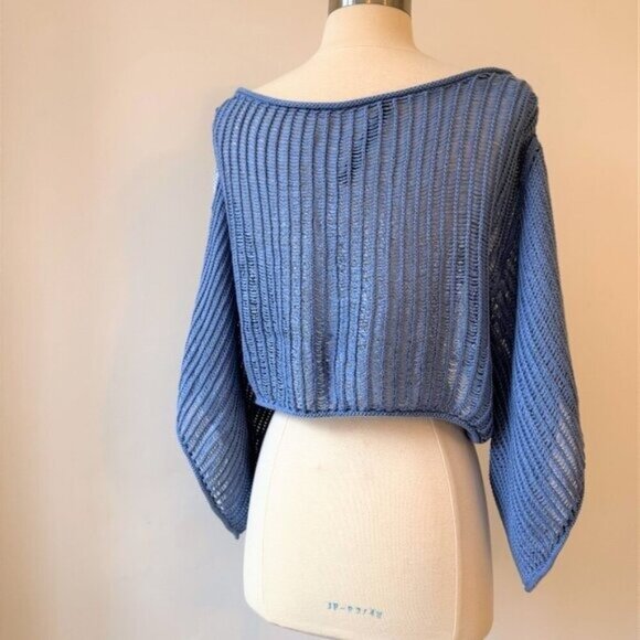 Yigal Azrouel Cut25 Knitted Butterfly Crop Wrap - Picture 4 of 8